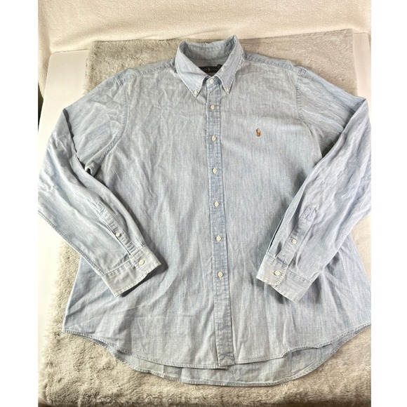 Polo Ralph Lauren Other - Vintage Polo Ralph Lauren Shirt Mens XL Chambray Oxford Pony Button Down Cotton